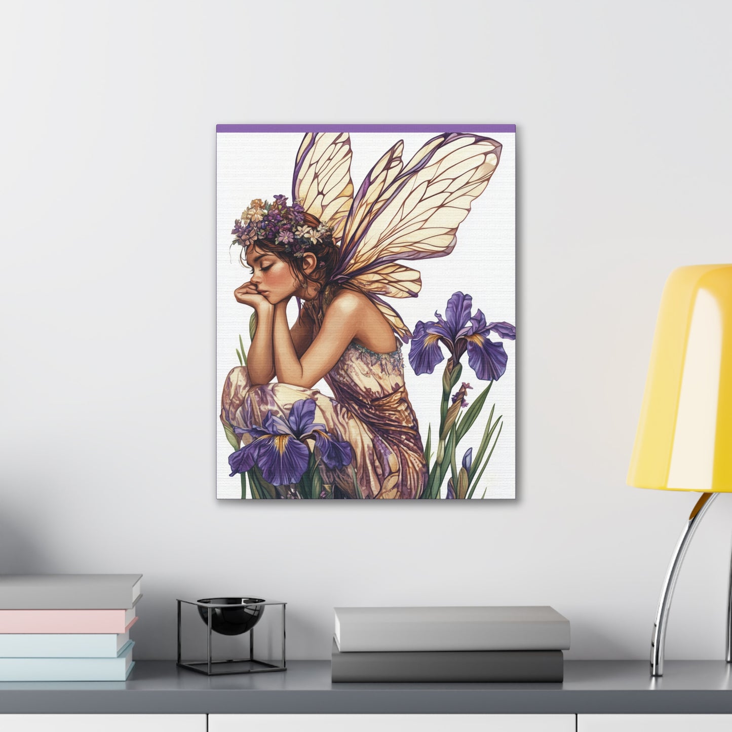 Iris You Were Here - Flowers & Fairies Collection - Fine Art Print on Canvas