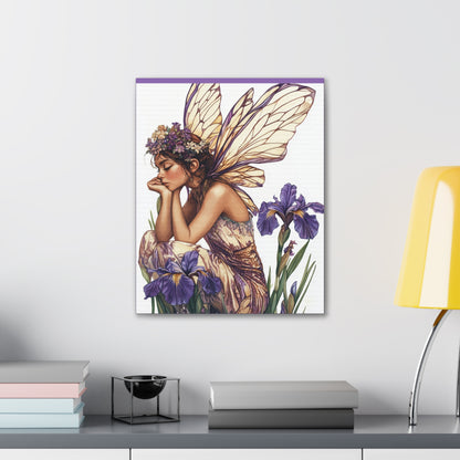 Iris You Were Here - Flowers & Fairies Collection - Fine Art Print on Canvas
