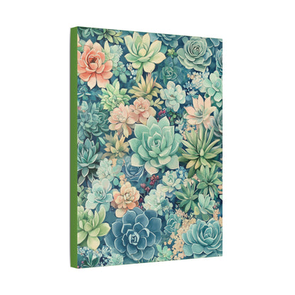 Succulents in Pastel - Secret Garden Collection - Fine Art Print on Canvas