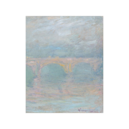 Waterloo Bridge London at Sunset - Monet Fine Art Poster
