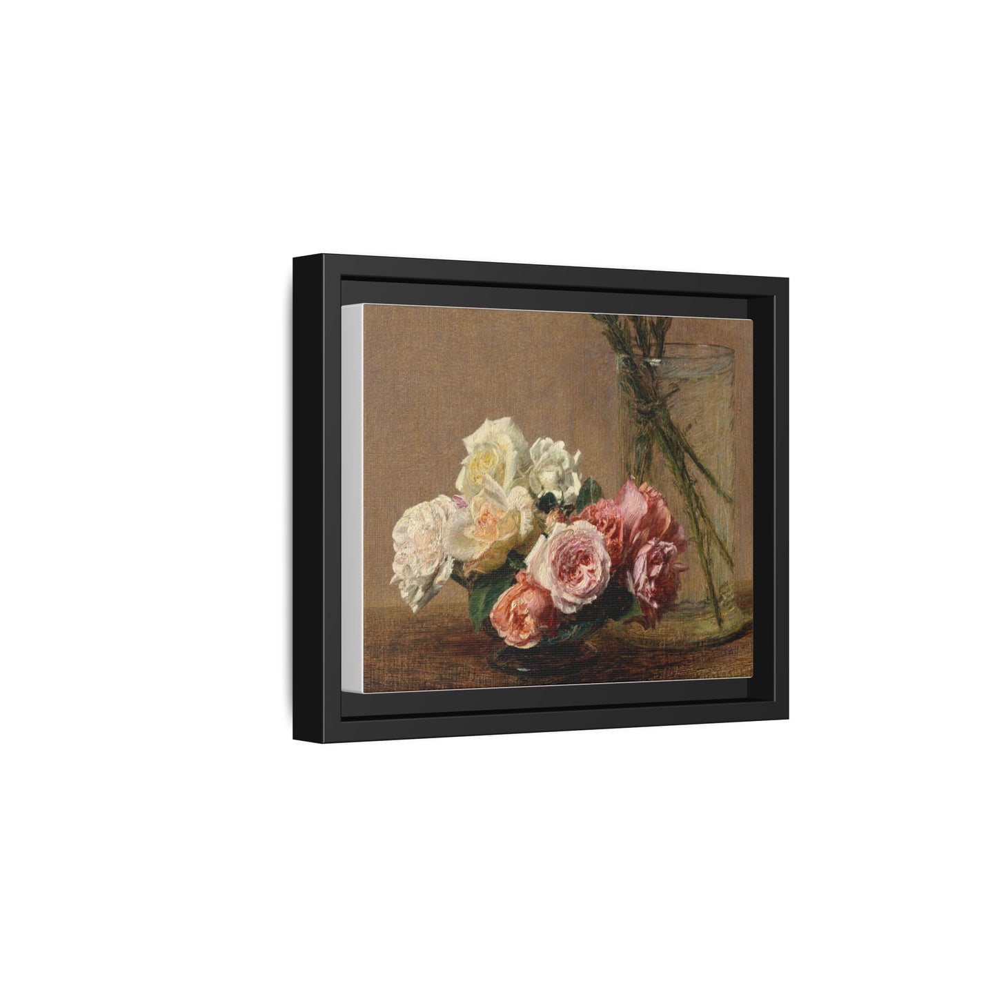 Henri Fantin-Latour : Roses and Lilies (1888) - Giclee Fine Art Print - Museum Collection Framed Canvas Print