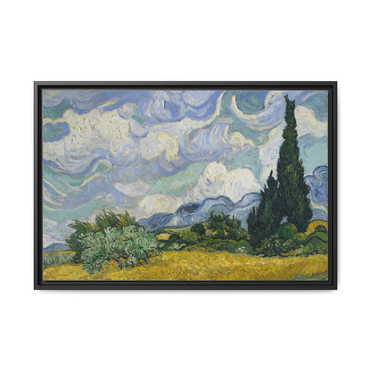 Van Gogh - Wheat Field with Cypresses - Museum Collection - Framed Canvas Print