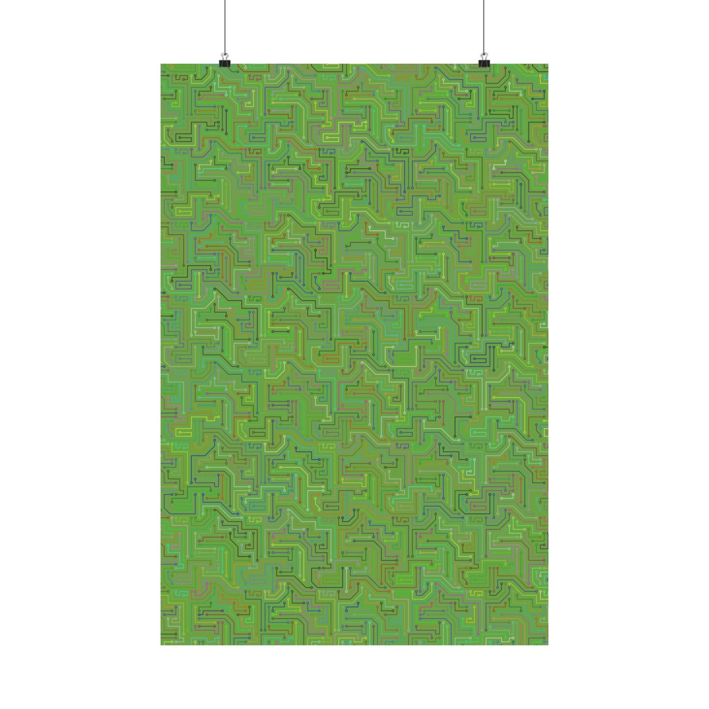 Circuit Board Art Print - Multi-color - Tech- Vertical Poster - Modern Wall Art