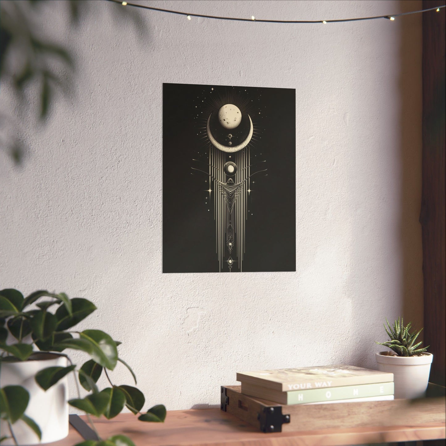 Guided by the Moon - Fine Art Print - Cosmic Poster - Celestial Wall Art - Astronomy Lovers - Space - Ethereal