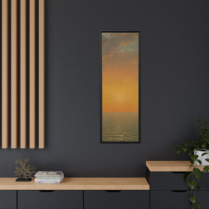 John Frederick Kensett : Sunset on the Sea (1872) - Museum Collection - Framed Canvas Print