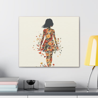 You Belong Among the Wildflowers  - Flower Girl - Print on Canvas