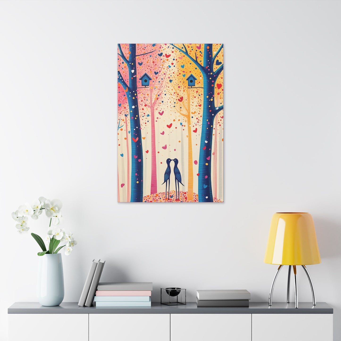 Little Love Birds - Delight in Nature Series - Fine Art Print on Canvas