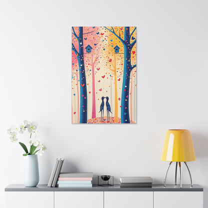 Little Love Birds - Delight in Nature Series - Fine Art Print on Canvas
