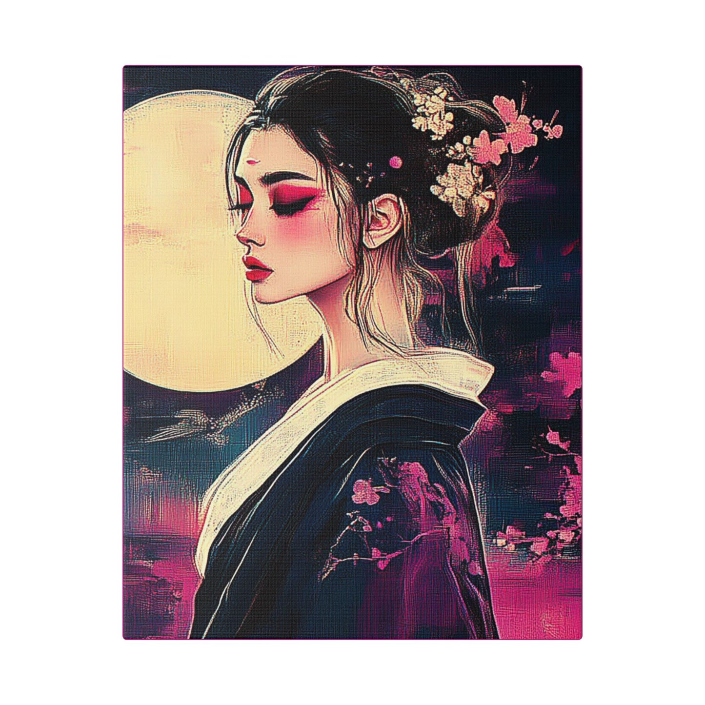 Magenta Moon - Fine Art Print on Canvas