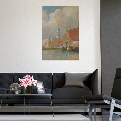 Shipping Along the Molo Venice - Canaletto Fine Art Poster