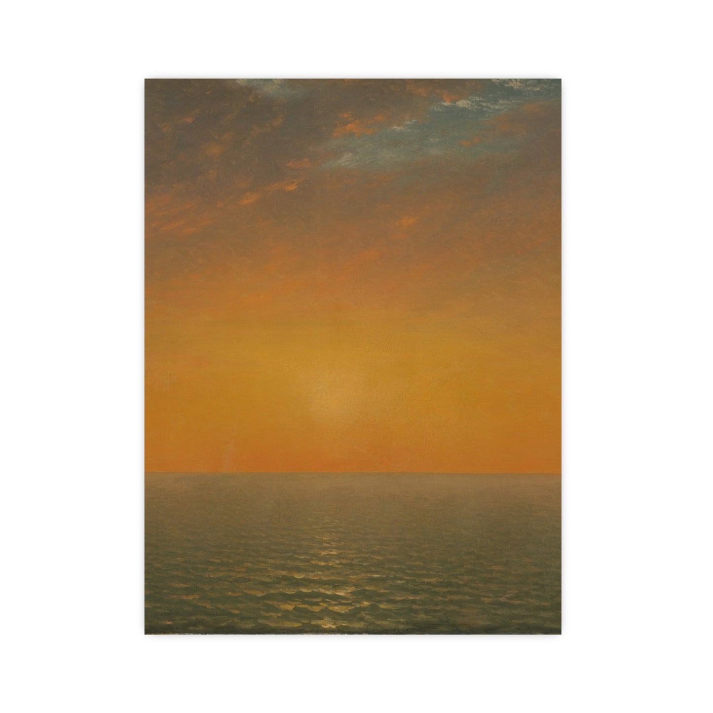 John Frederick Kensett : Sunset on the Sea (1872) - Museum Collection - Fine Art Print
