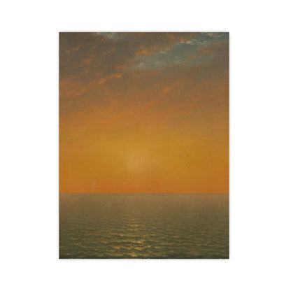 John Frederick Kensett : Sunset on the Sea (1872) - Museum Collection - Fine Art Print
