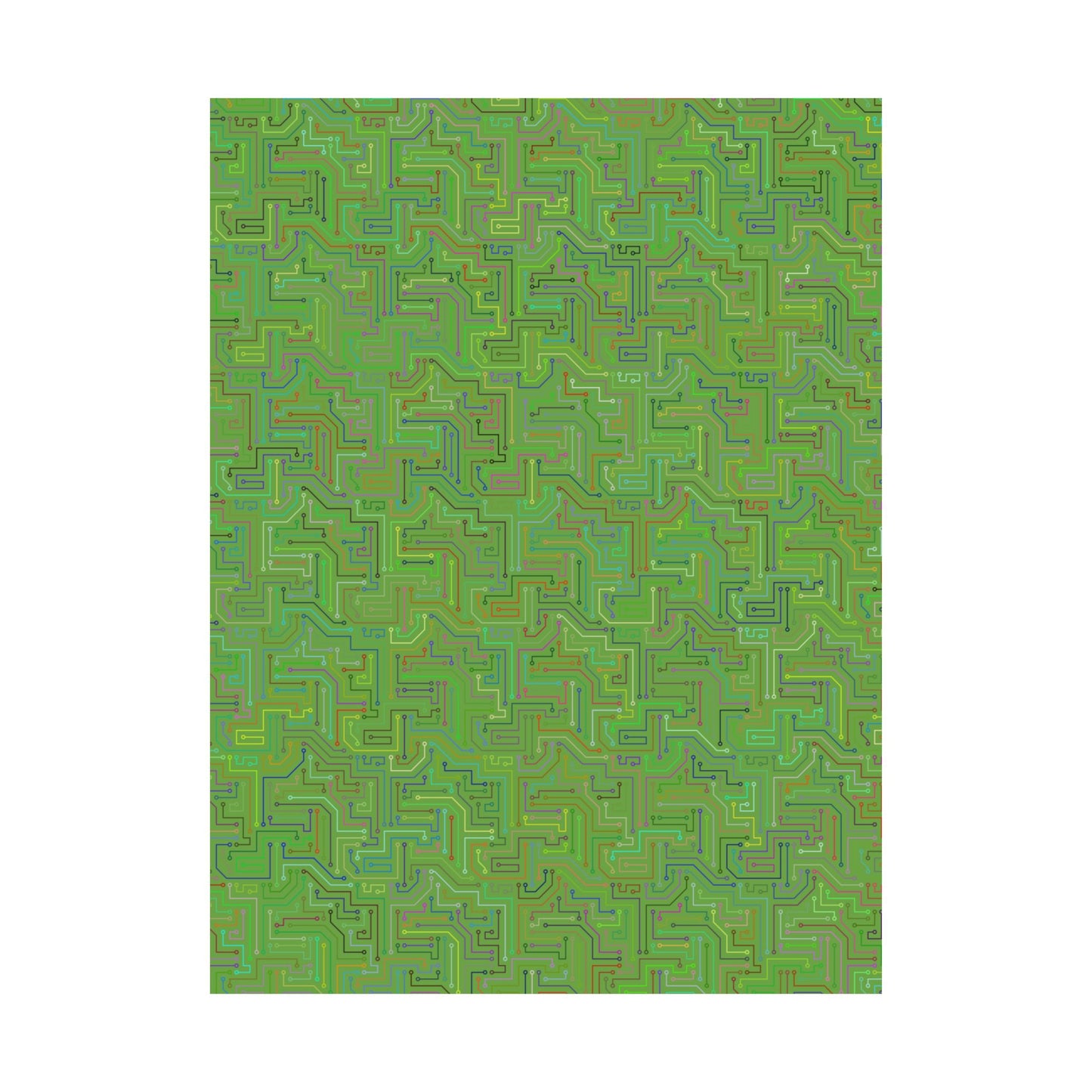 Circuit Board Art Print - Multi-color - Tech- Vertical Poster - Modern Wall Art