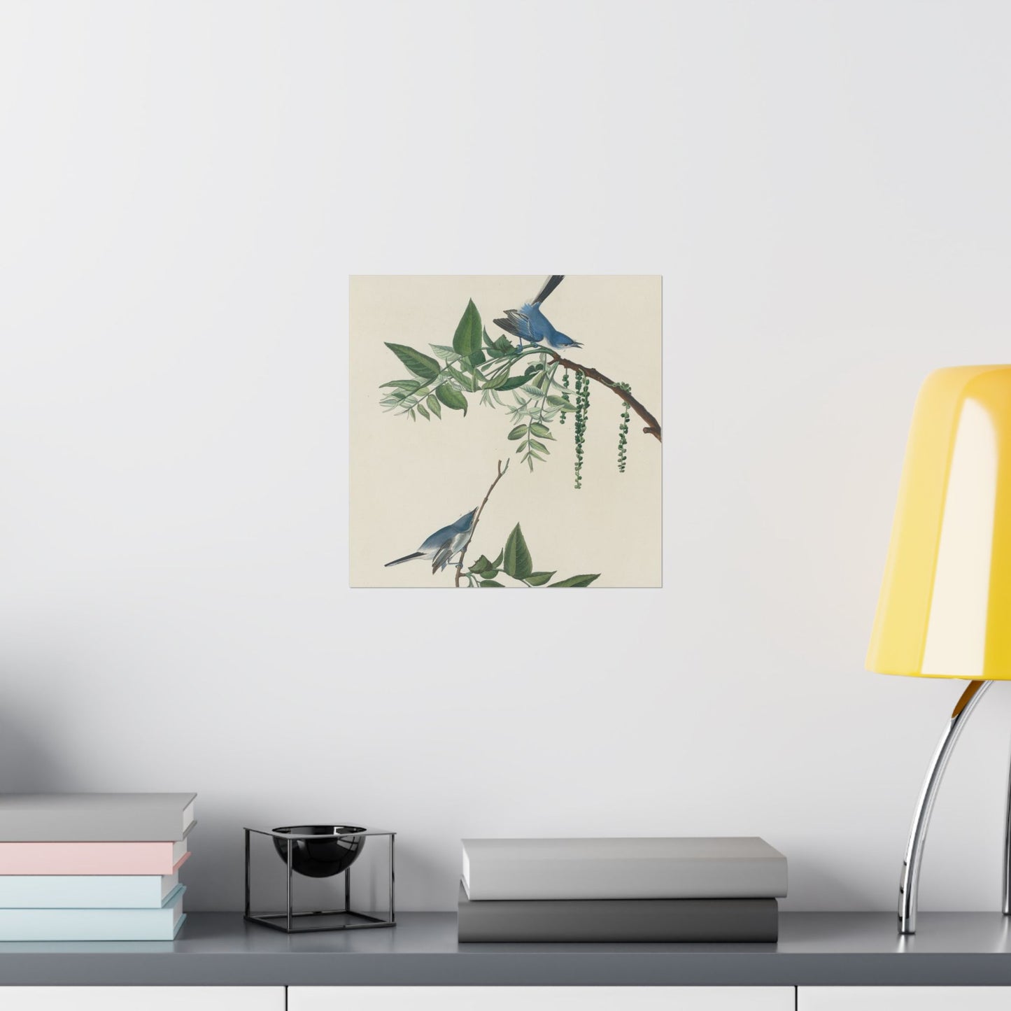 Vintage Bluebirds Botanical Print - Nature-Inspired Art - Matte Vertical Poster with Bluebirds