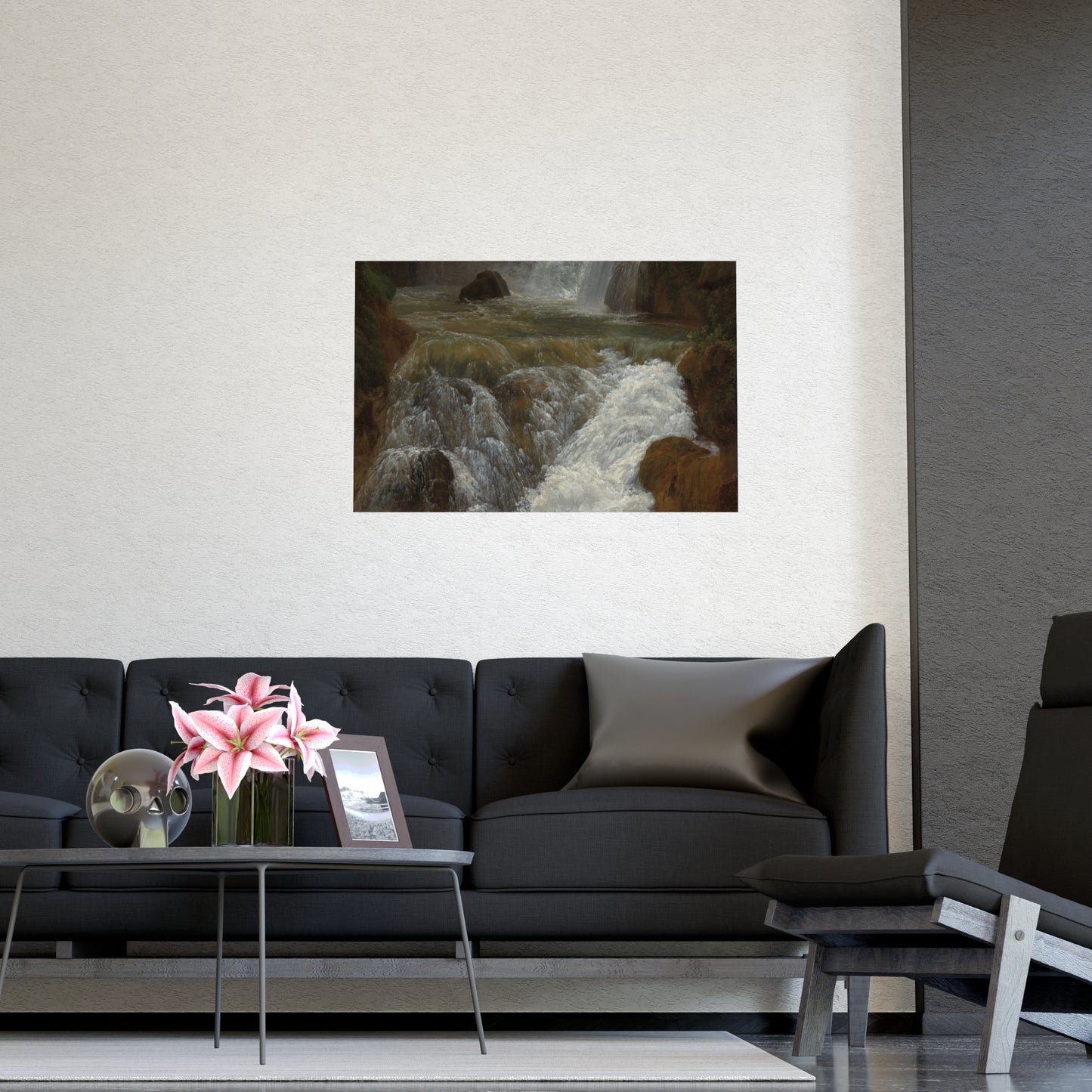 Waterfalls at Tivoli - Italian Landscape Fine Art Poster