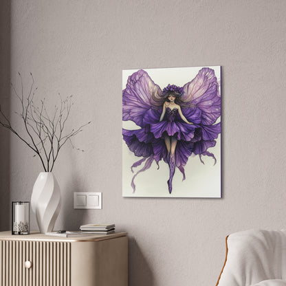 A Violet Affair - Fairies & Flowers Collection - Wall Art - on Canvas