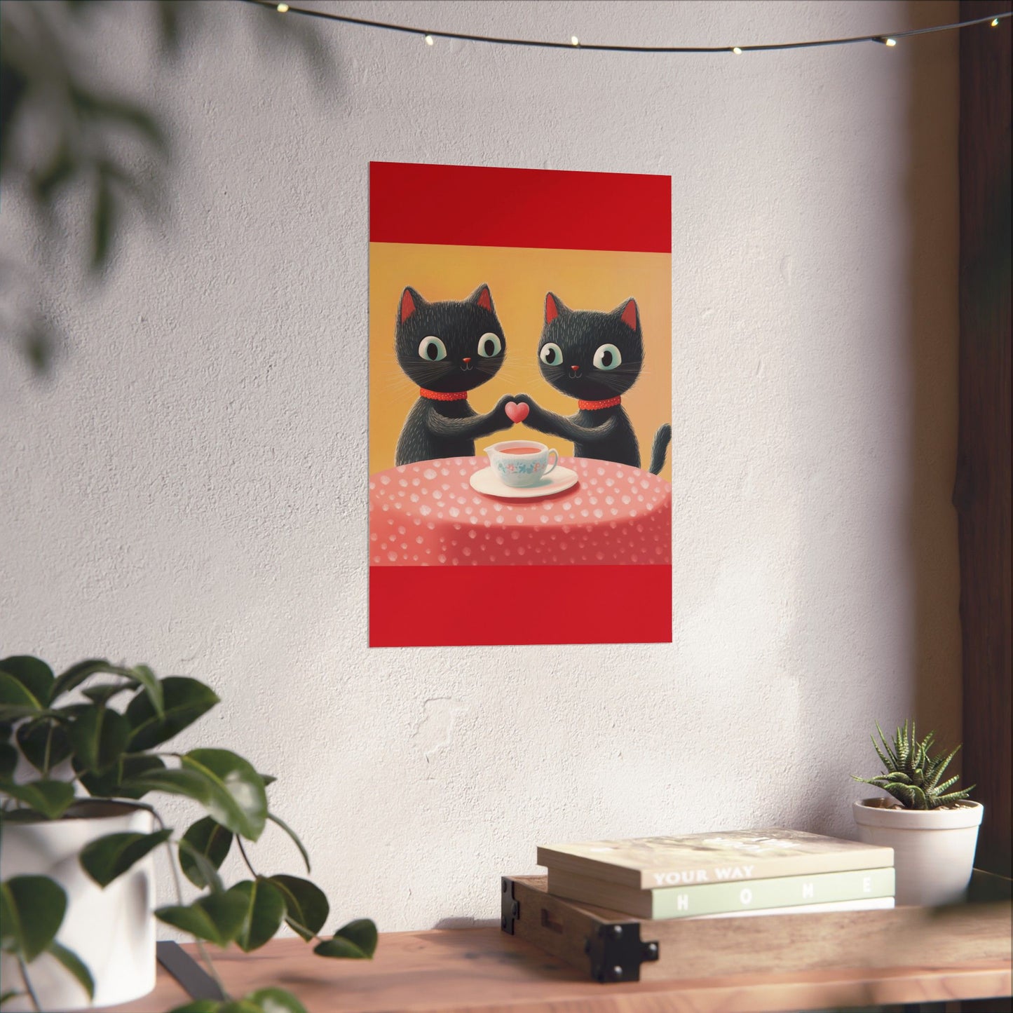 Cat Café - Loving Life - Matte Vertical Posters - Perfect Wall Art for Cat Lovers