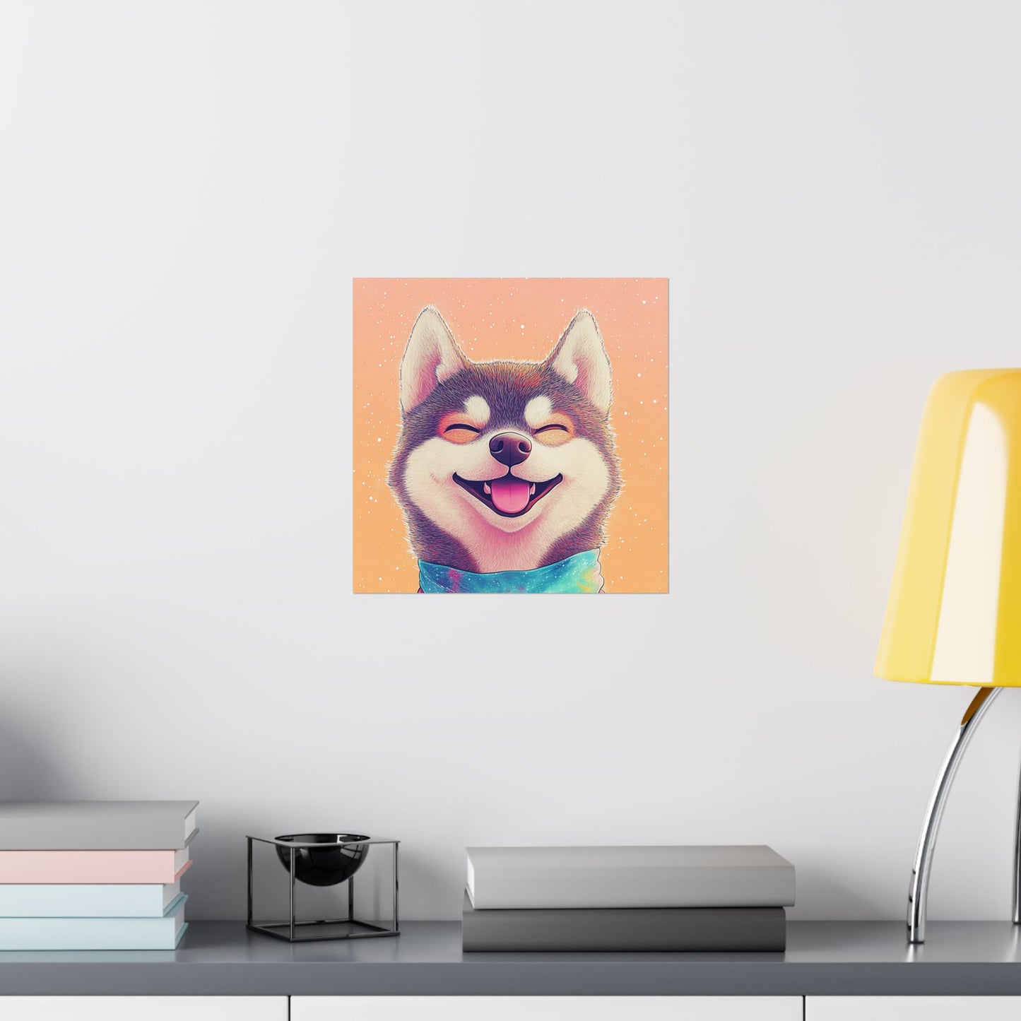 Shiba Inu So Happy - Matte Vertical Poster - Brighten Your Space with Joy - Love Dogs - Wall Art