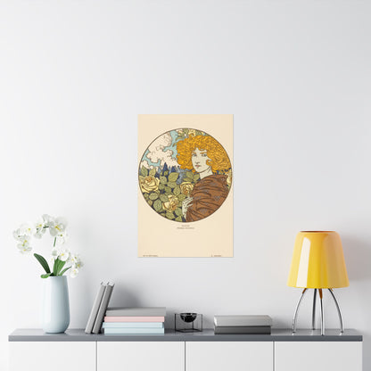 Jealousy - Classic Art - Fine Art Print - Vintage Floral Art Print - Matte Vertical Poster - Art Noveau Posters