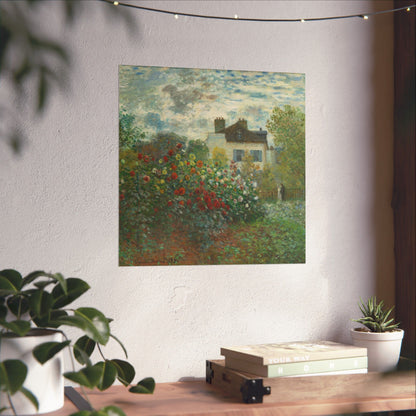 Monet - Artist's Garden at Argenteuil Fine Art Print
