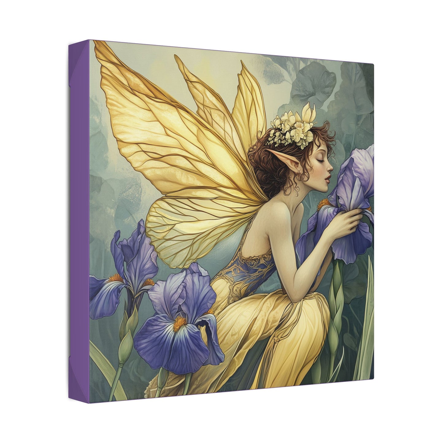Iris You Were Here - Flowers & Fairies Collection - Fine Art Print on Canvas