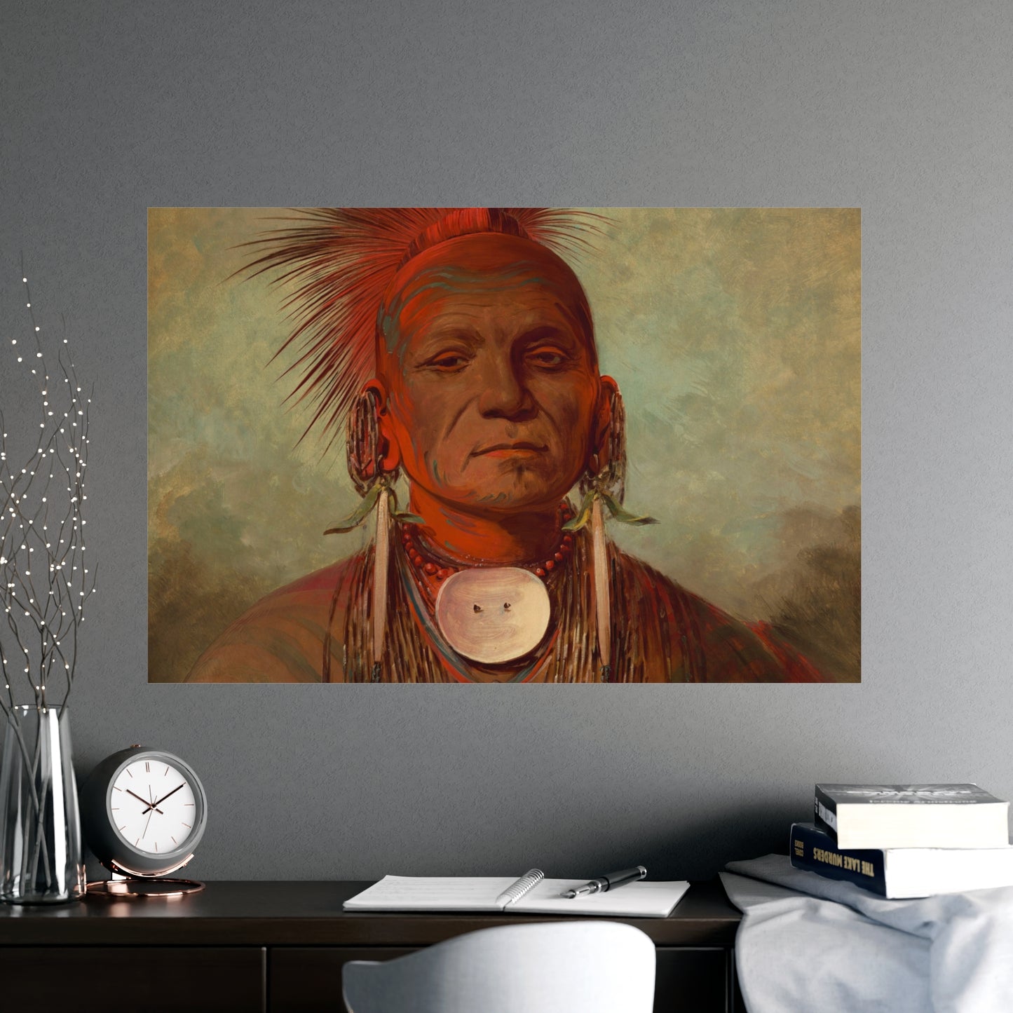 Iowa Medicine Man Portrait - George Catlin - Fine Art Poster