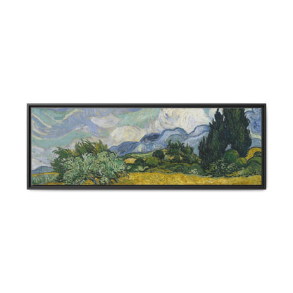Van Gogh - Wheat Field with Cypresses - Museum Collection - Framed Canvas Print