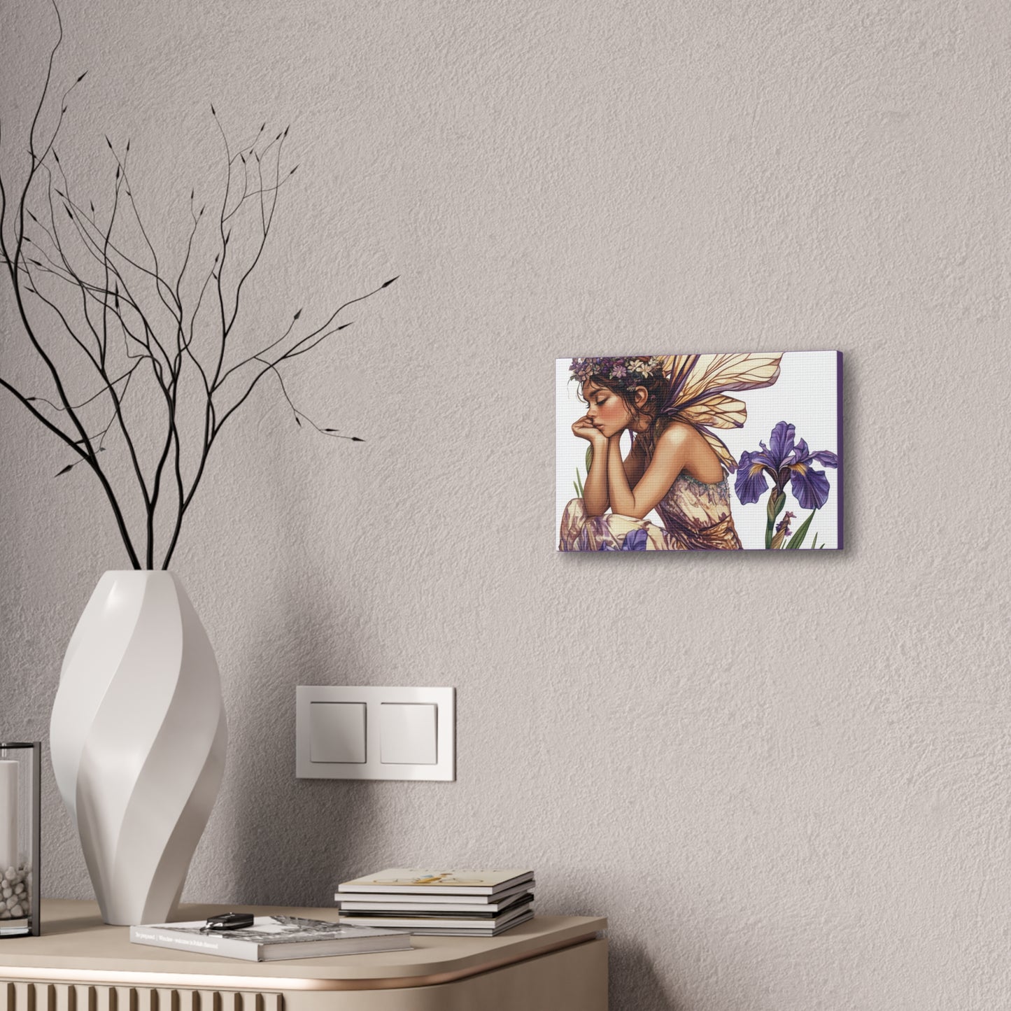 Iris You Were Here - Flowers & Fairies Collection - Fine Art Print on Canvas
