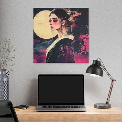 Magenta Moon - Fine Art Print on Canvas