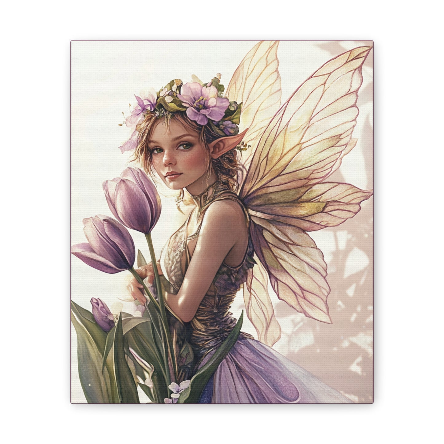 Tuesdays are for Tulips - Flowers & Fairies Collection - Fine Art Print on Canvas