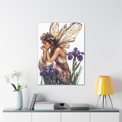 Iris You Were Here - Flowers & Fairies Collection - Fine Art Print on Canvas