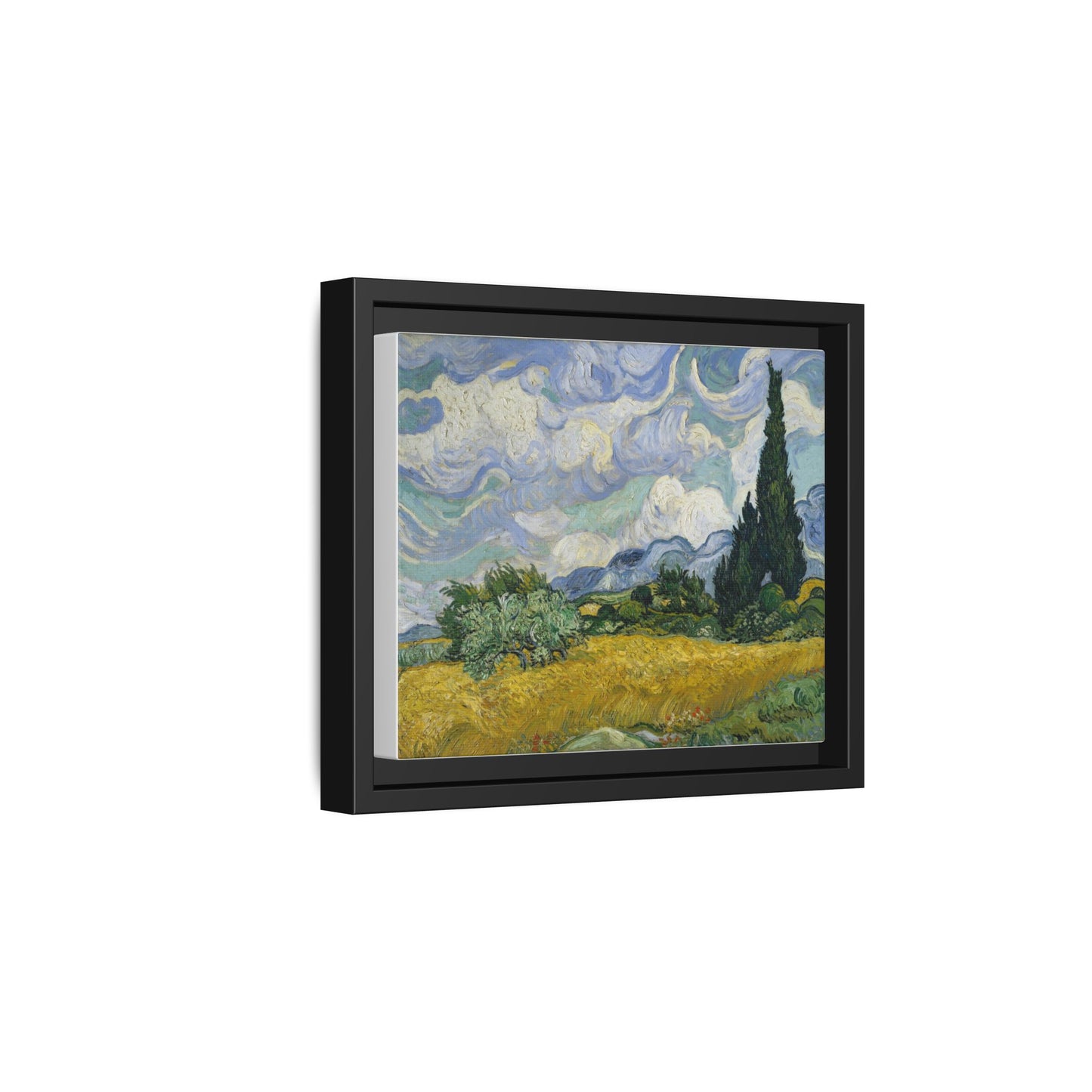 Van Gogh - Wheat Field with Cypresses - Museum Collection - Framed Canvas Print