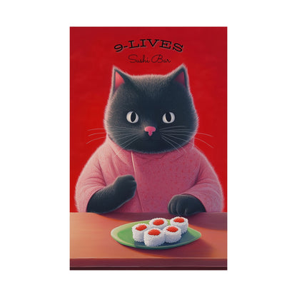 9 Lives Sushi Bar Art Print - Matte Vertical Posters