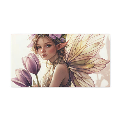 Tuesdays are for Tulips - Flowers & Fairies Collection - Fine Art Print on Canvas
