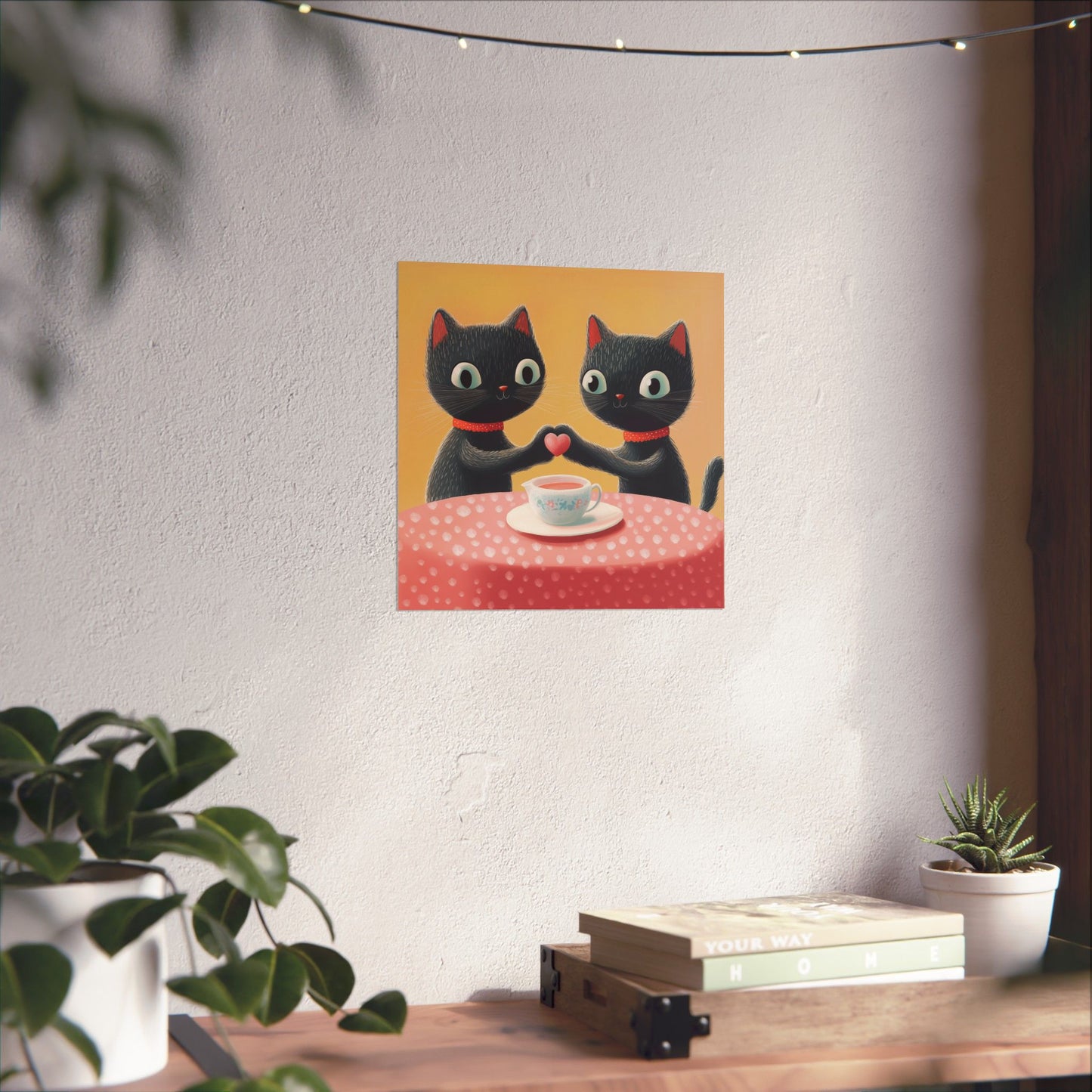 Cat Café - Loving Life - Matte Vertical Posters - Perfect Wall Art for Cat Lovers