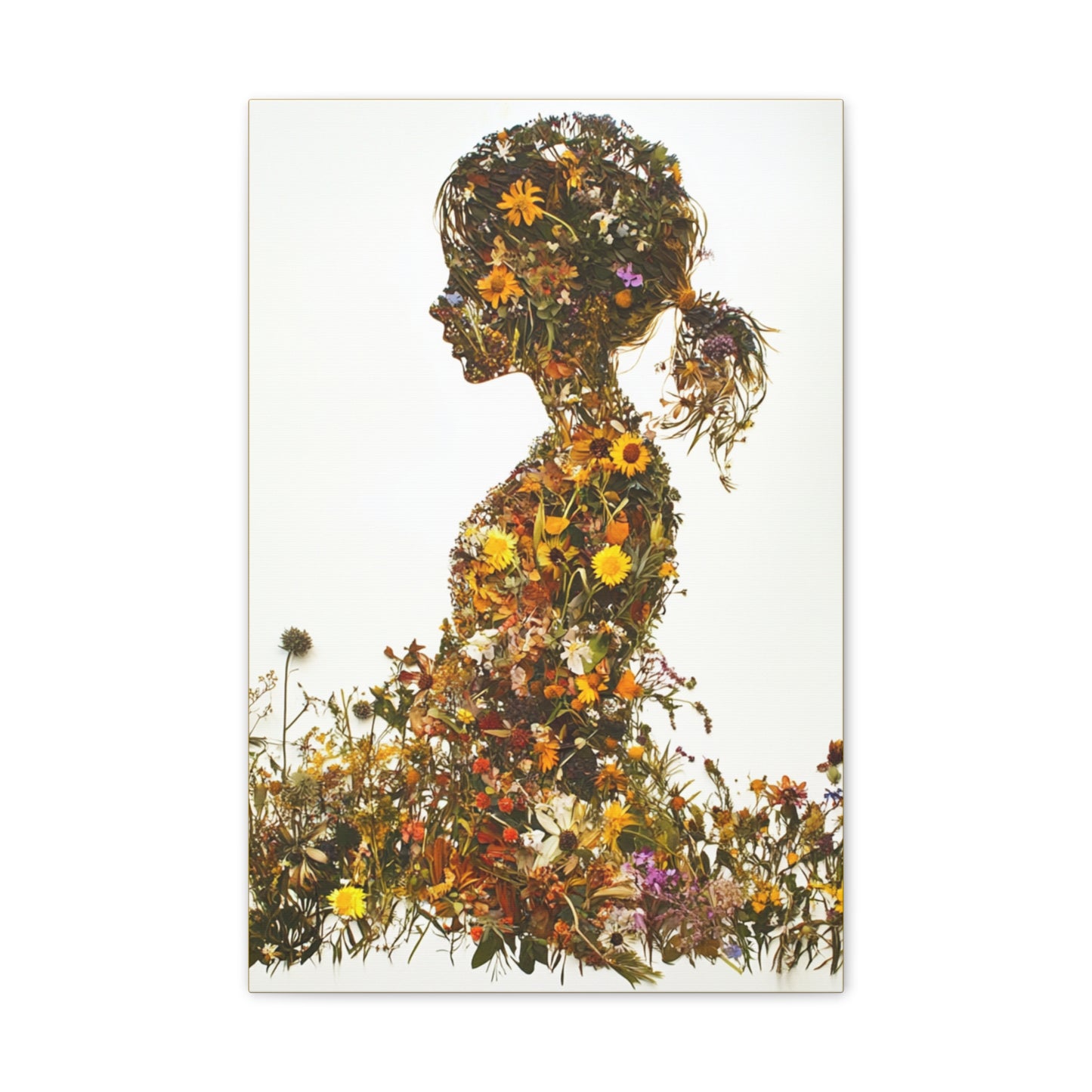 Summers Gone By - Wildflowers Fine Art Print on Canvas
