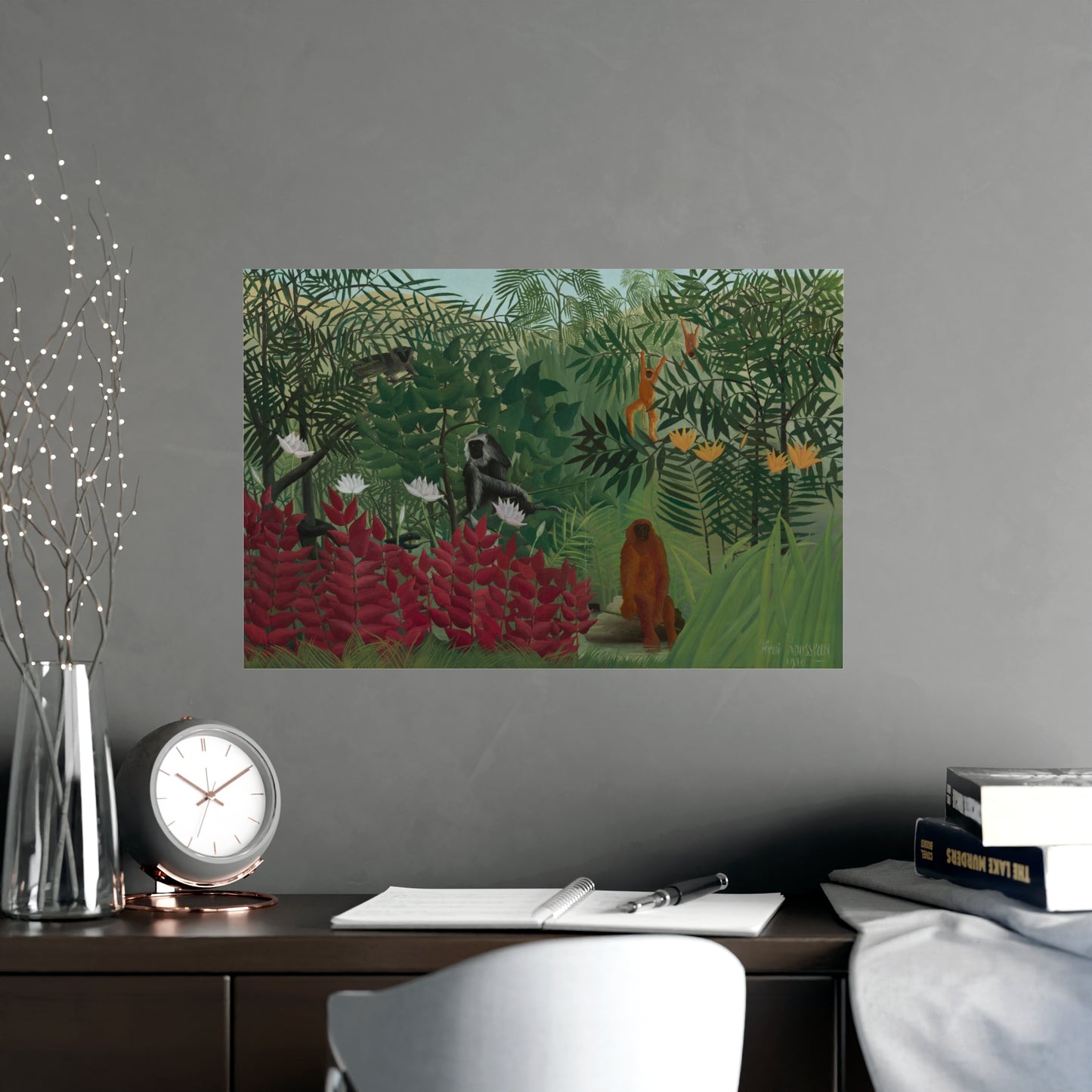 Tropical Forest with Monkeys - Rousseau Fine Art Poster