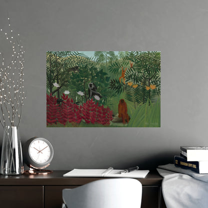 Tropical Forest with Monkeys - Rousseau Fine Art Poster