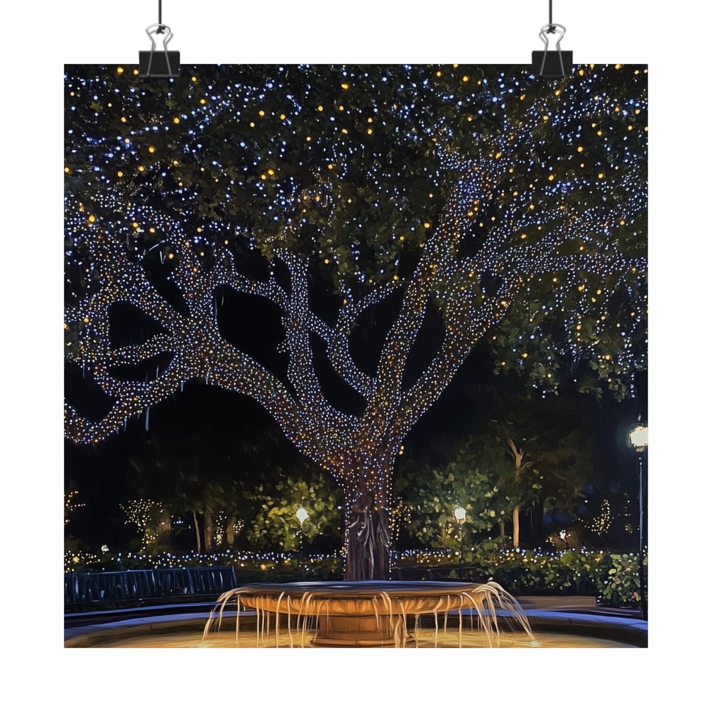 Winter Lights in the Park - Fine Art Print - Poster Print