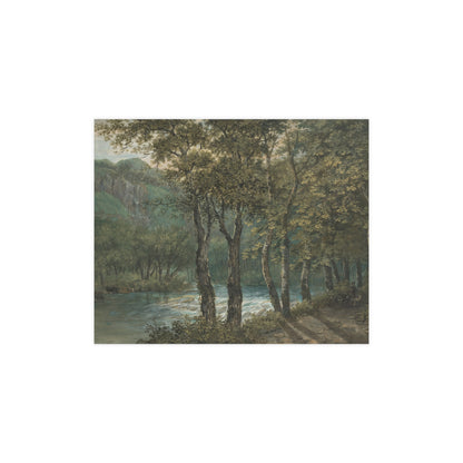 Sunlight Through Trees River Sihl - Forest Landscape Fine Art Poster