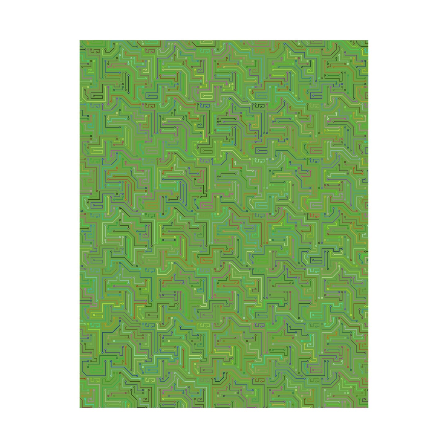 Circuit Board Art Print - Multi-color - Tech- Vertical Poster - Modern Wall Art