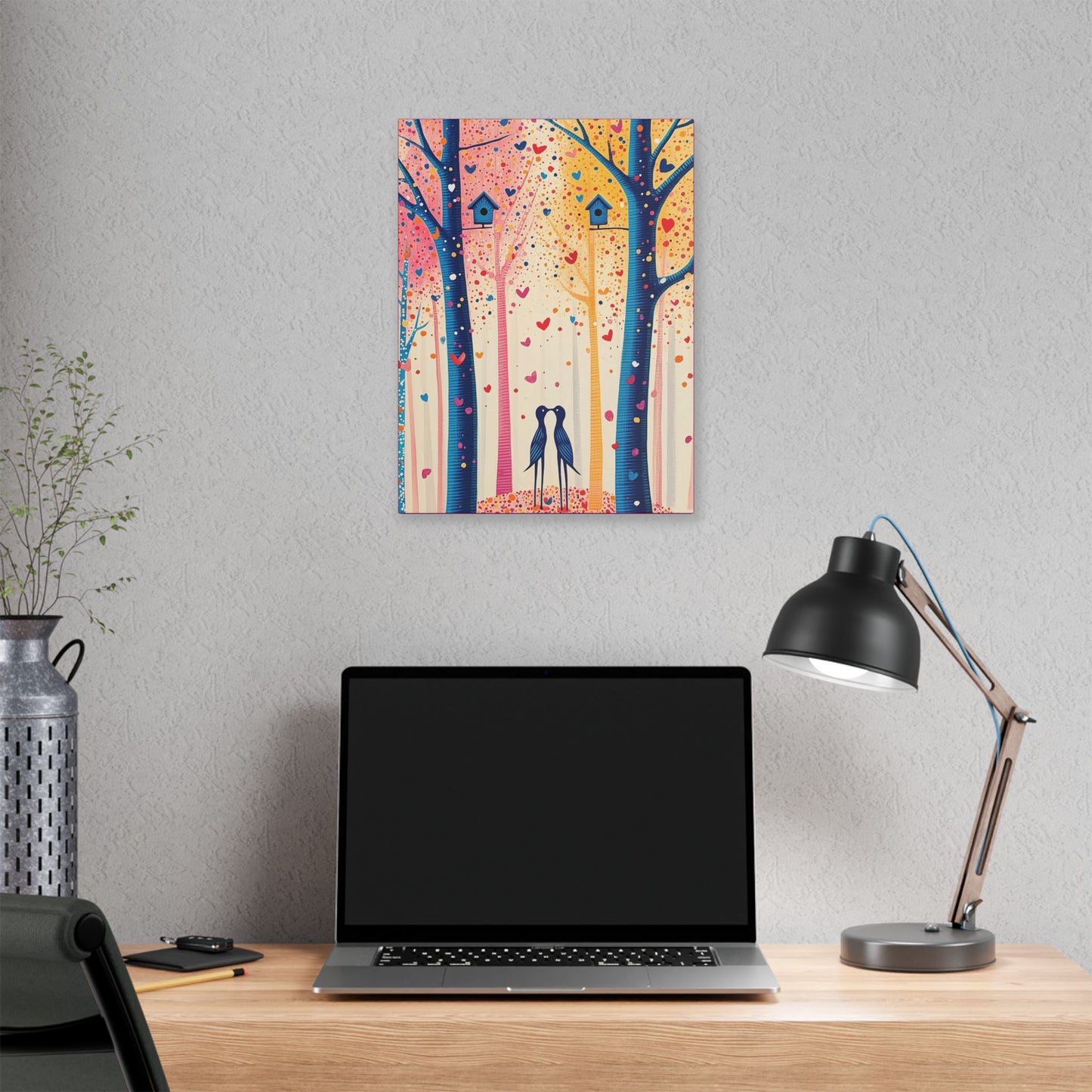 Little Love Birds - Delight in Nature Series - Fine Art Print on Canvas