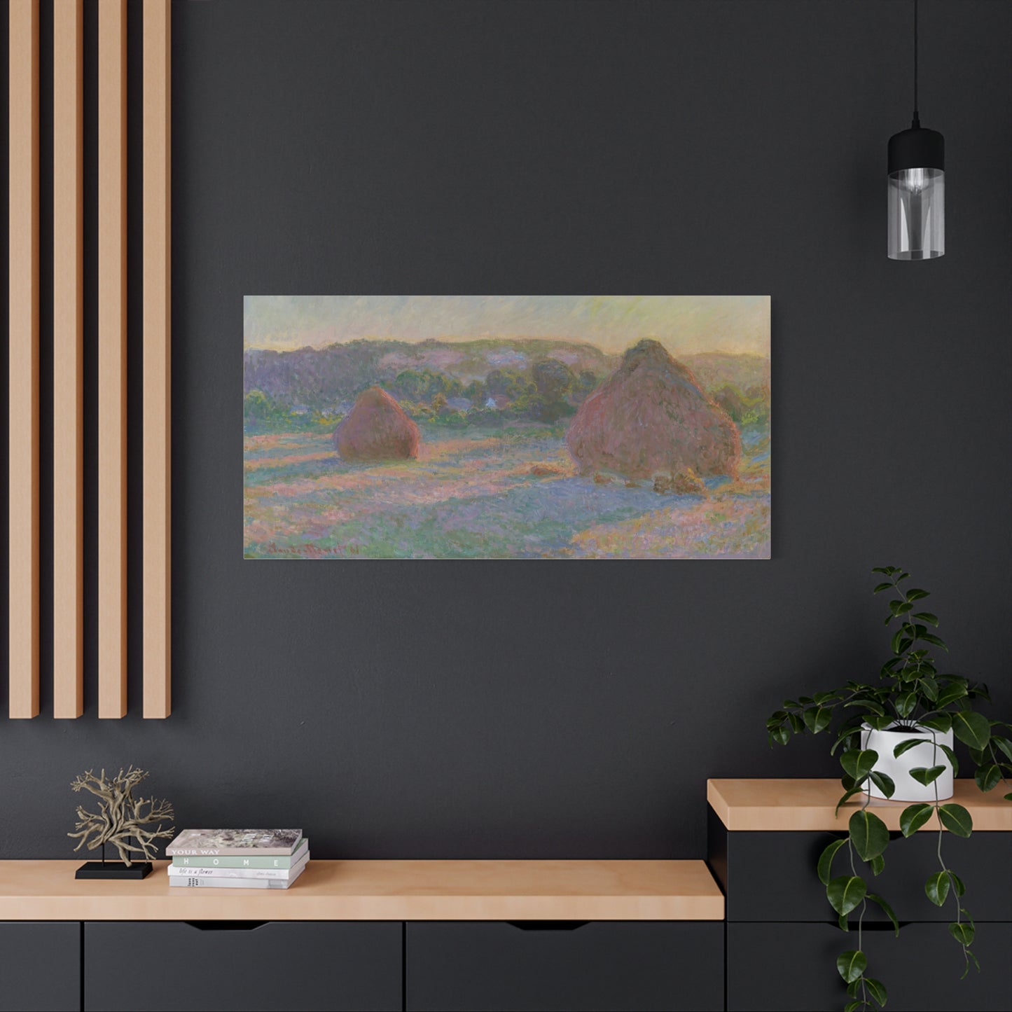 Claude Monet - Fields of Wheat Fine Art Canvas Print