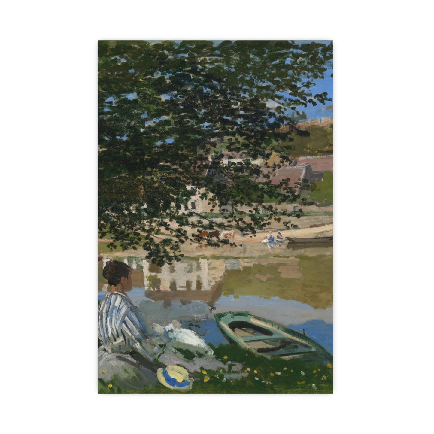On the Bank of the Seine at Bennecourt - Monet Fine Art Poster