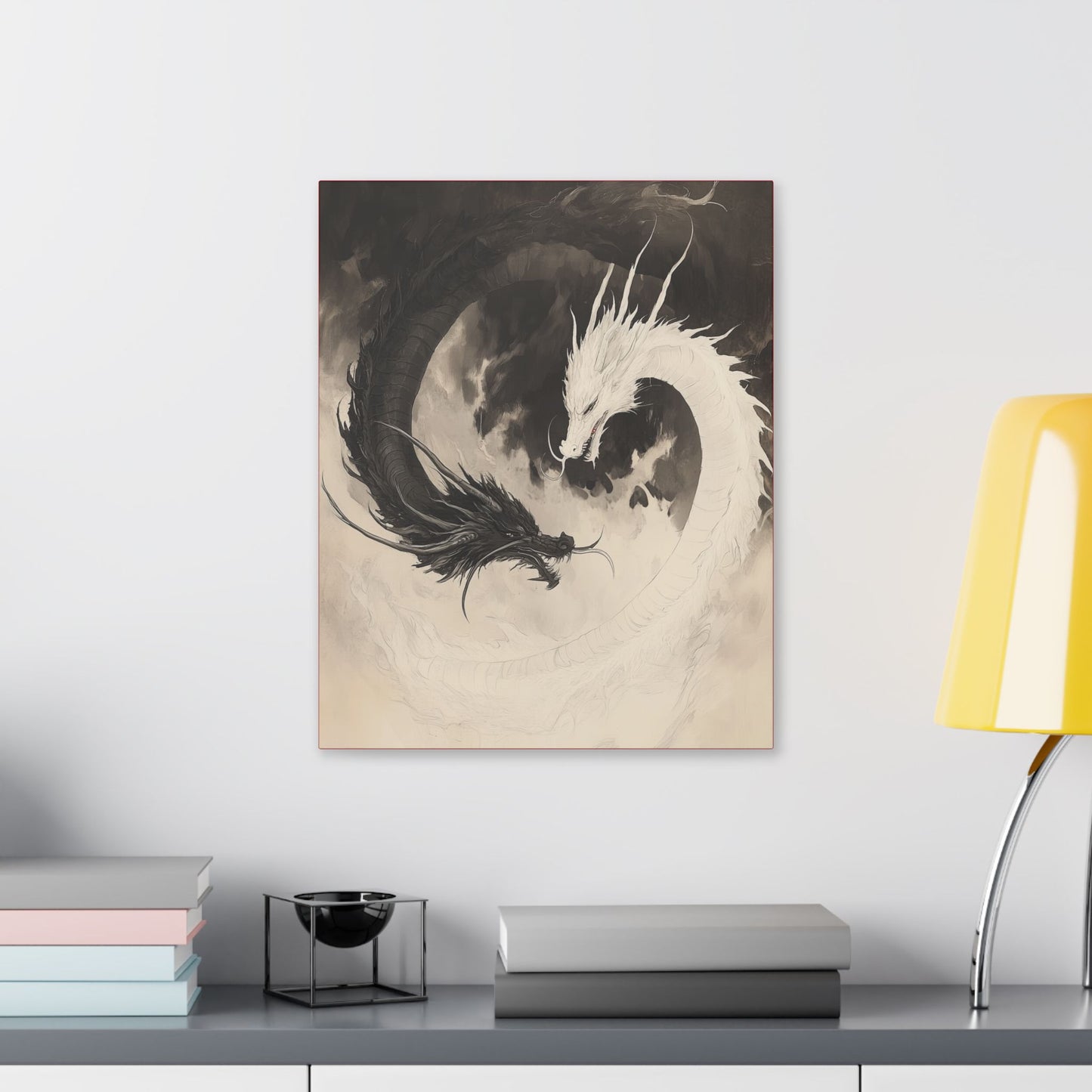 Yin & Yang - Dragon Art Collection -  Fine Art Print on Canvas