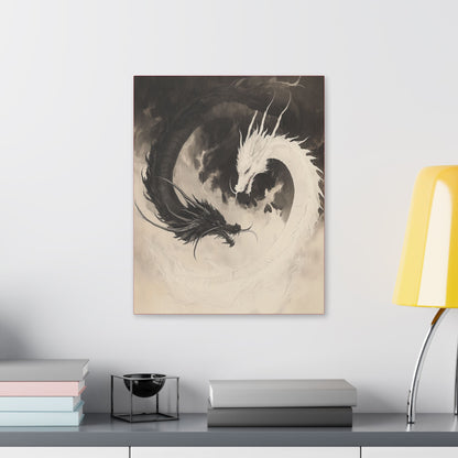 Yin & Yang - Dragon Art Collection -  Fine Art Print on Canvas