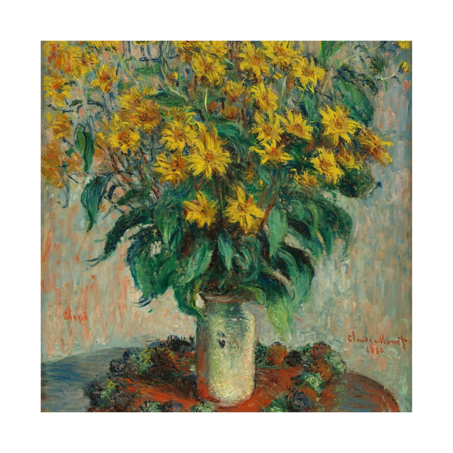 Claude Monet - Jerusalem Artichokes Painting - Fine Art Print - Vertical Poster - Floral Art Décor