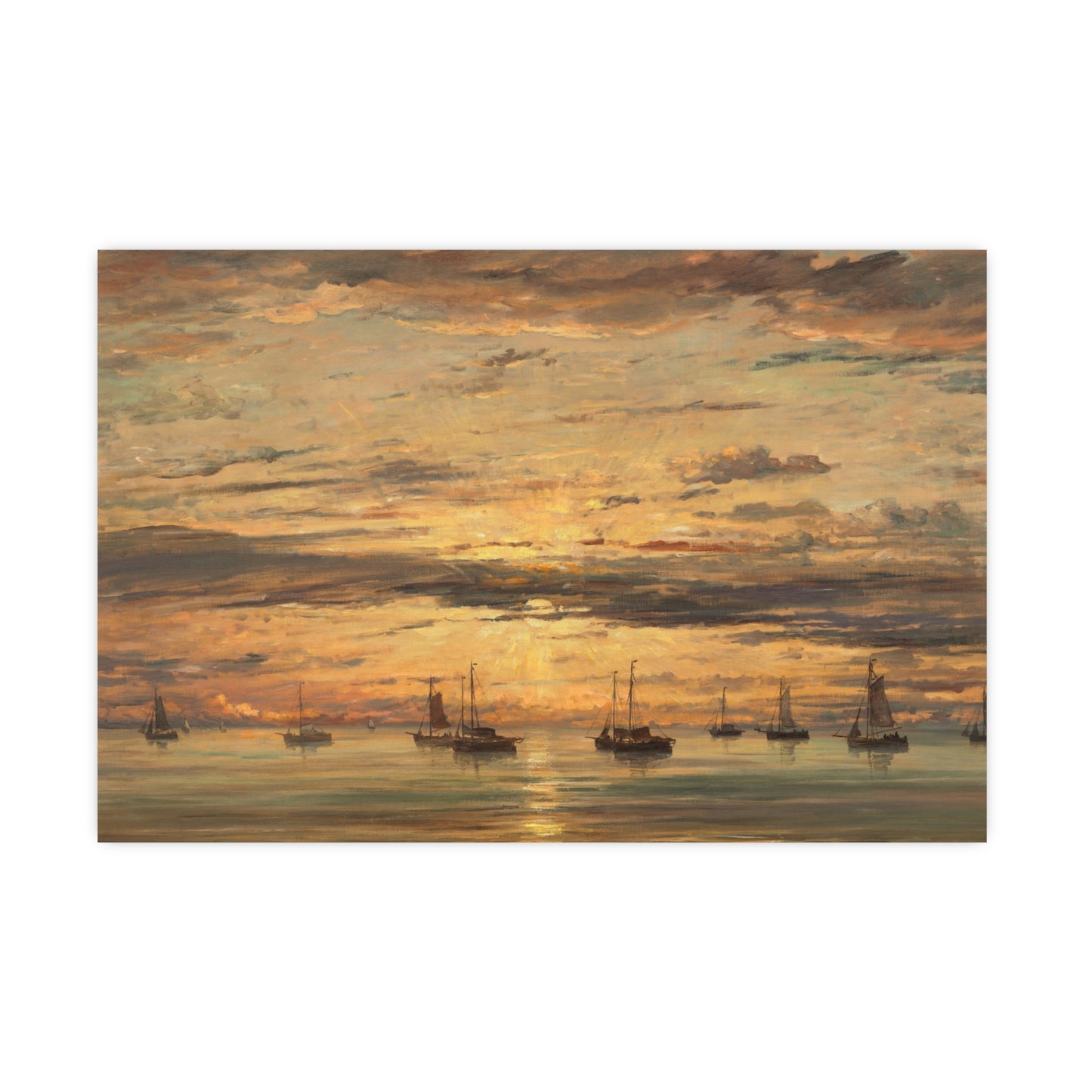 Sunset at Scheveningen - Dutch Maritime Fine Art Poster