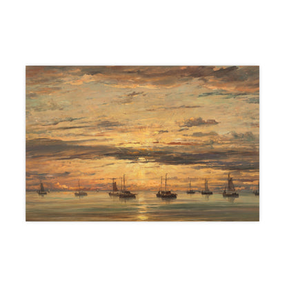 Sunset at Scheveningen - Dutch Maritime Fine Art Poster