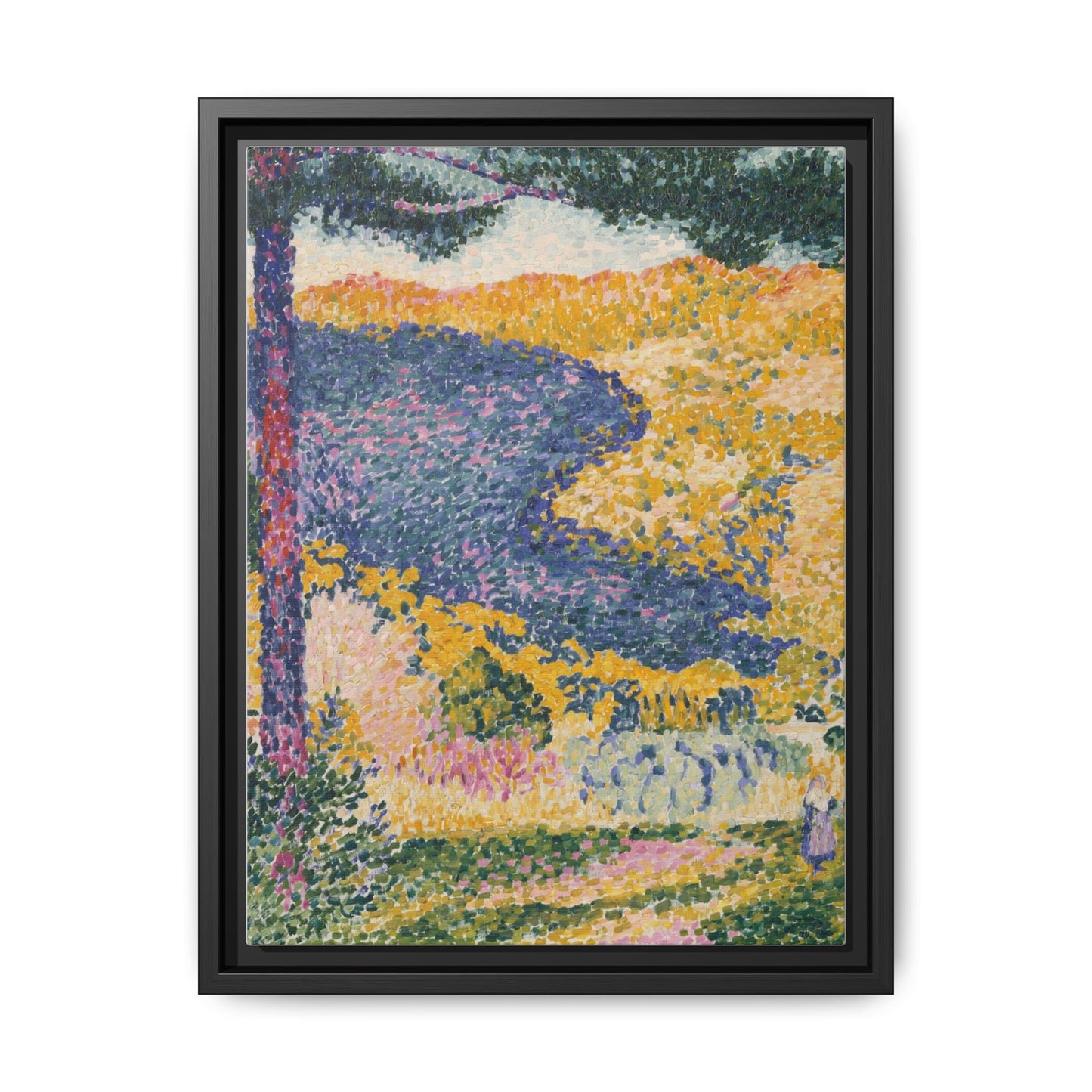 Valley with Fir Shade on the Mountain - Museum Collection - Framed Canvas Print